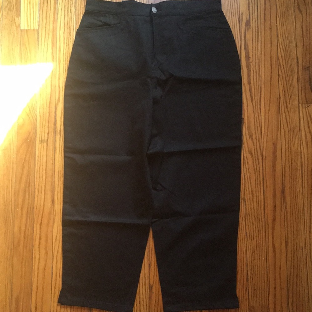 Bill Blass Jeans Capri Black Stretch Size 8
